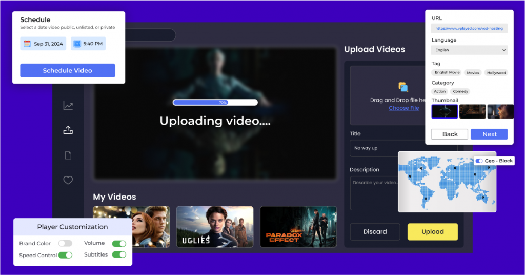 hosting for video streaming